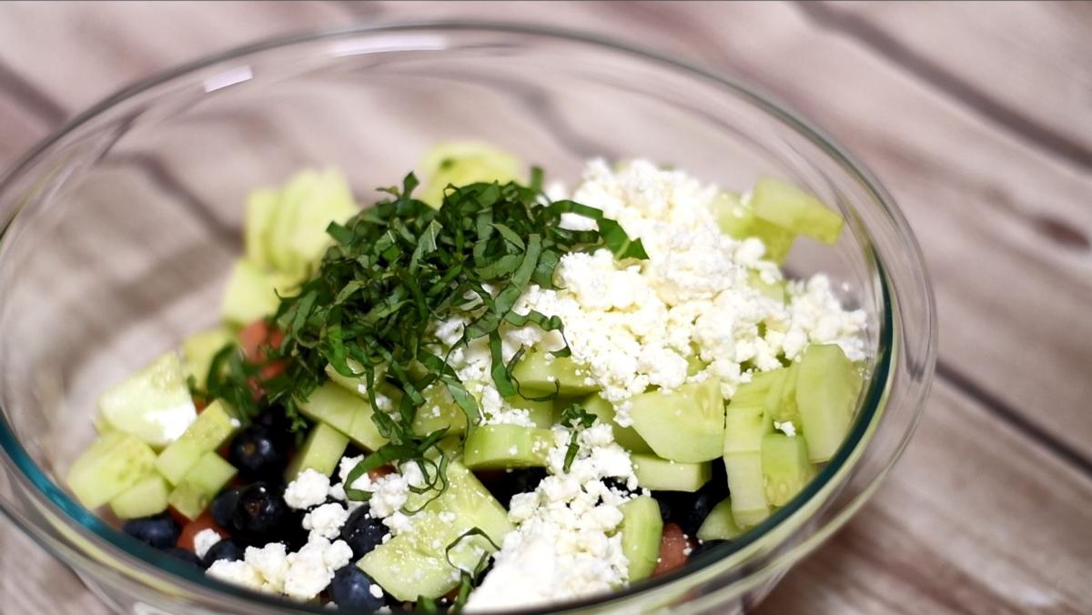 Watermelon Cucumber Salad - Step 1